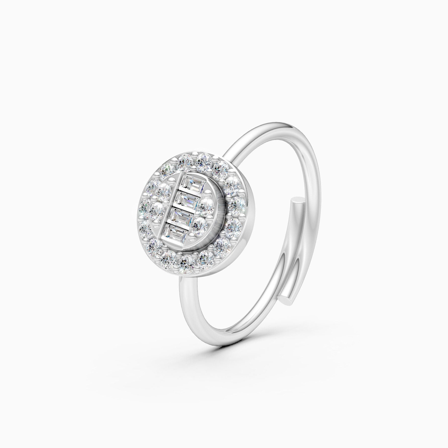 Eternal Halo & Celeste Baguette Lab Grown Diamond Ring